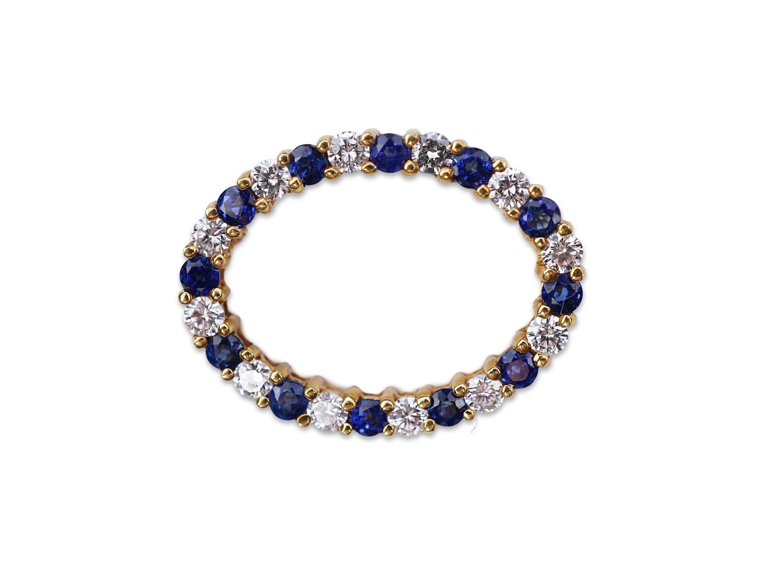 Asprey, a sapphire and diamond brooch, circa 1991